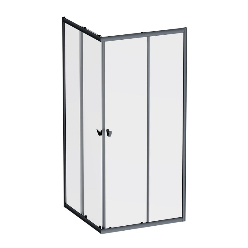 Душевое ограждение 90x90 см, без поддона AM.PM Sunny черный матовый W87G-403-9090-BT