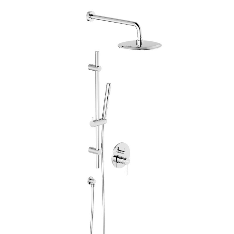 Встраиваемая душевая система с душевым смесителем и штангой Damixa Scandinavian Pure 936530000, хром