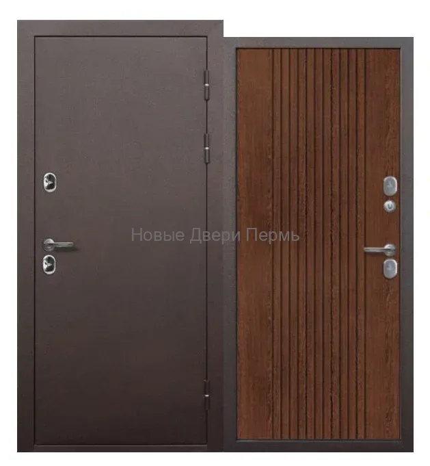 11 см ISOTERMA медь Орех темный ,уличная дверь с терморазрывом в Перми 11 см ISOTERMA медь Орех темный ,уличная дверь с терморазрывом в Перми