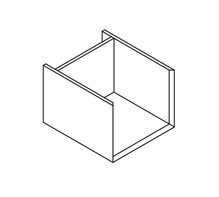 Открытый элемент Mildue Noorth 8130 с 3-х сторонней отделкой