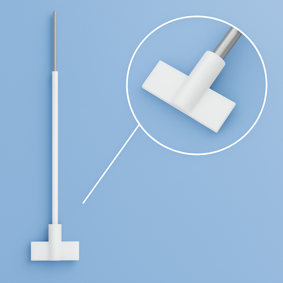 Мешальник для верхнеприводных мешалок Labdevices, 2 лопасти, нержавеющая сталь с фторопластовым покрытием, 350 мм