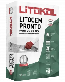 Цементный Ровнитель для Пола Litocem Pronto 25кг Litokol Быстросохнущий.