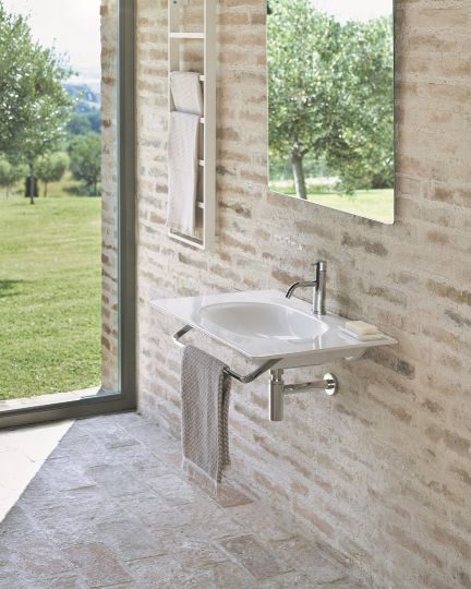 Раковина интегрированная Catalano Sfera 0520760001 75x50 см без отверстий цвет белый глянцевый схема 2