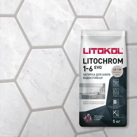 Затирочная Смесь Litokol Litochrom 1-6 Evo 5кг LE.210 Карамель, Цементная для Затирки Швов Плитки от 1 до 6 мм / Литокол Литохром Эво.