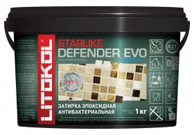 Затирочная Смесь Эпоксидная 2-х комп. Litokol Starlike Defender Evo 1кг S.209 Pietra D`assisi, Антибактериальная от 1 до 15 мм / Литокол Старлайк Дифендер.
