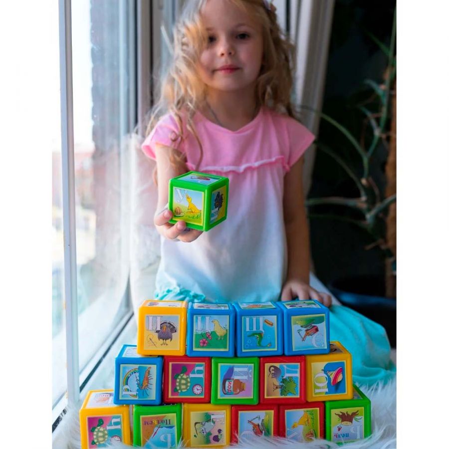 Кубики "Азбука малыш" 9 деталей