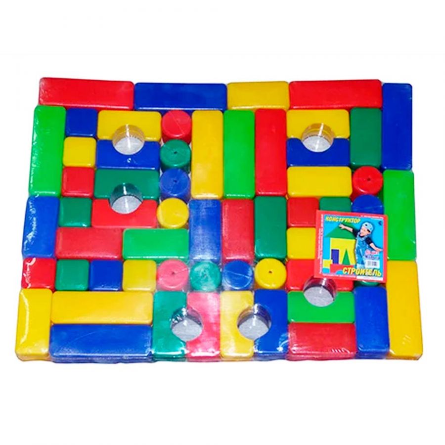Конструктор "Строитель" малыш (60 деталей)