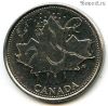 Канада 25 центов 2002