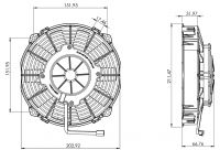 STR205 ОСЕВОЙ ВЕНТИЛЯТОР 8" ДЮЙМОВ 120 ВАТТ 24 ВОЛЬТ PULL / ВСАСЫВАЮЩИЙ