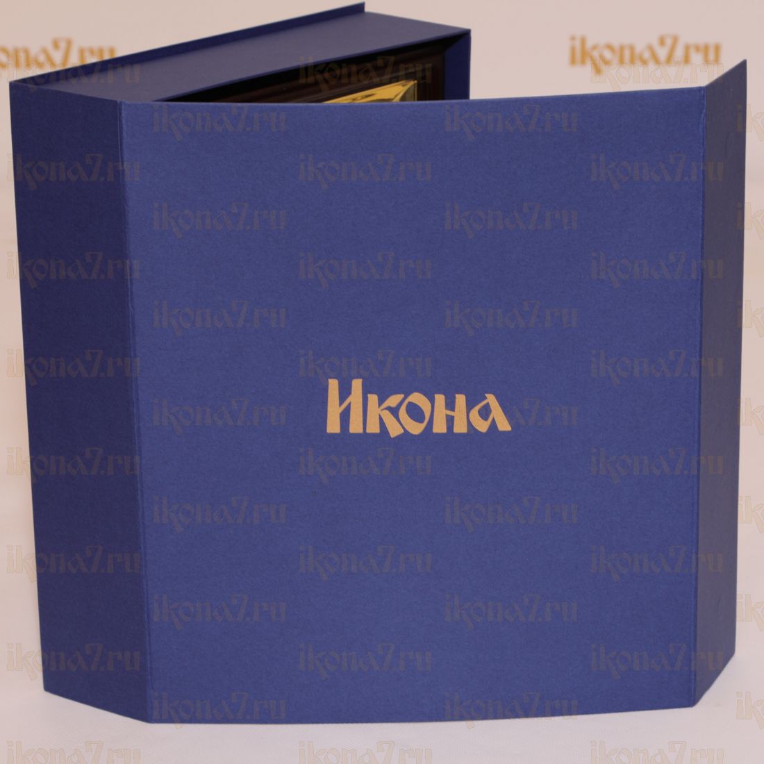 Подарочная коробка фиолетовая под икону в киоте (магнитный замок)