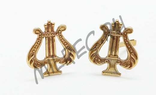 Петличные эмблемы образца 1936 года музыкантов и капельмейстеров РККА, 2 шт. в комплекте (реплика)