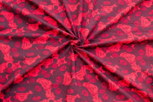 РИБАНА С ЛАЙКРОЙ НАЧЕС ПРИНТ RV 2851-02 красный