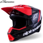 Шлем Alpinestars SM3 Radium, чёрно-красный