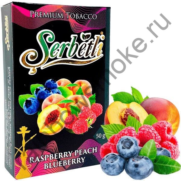 Serbetli 50 гр - Raspberry Peach Blueberry (Малина Персик Черника)