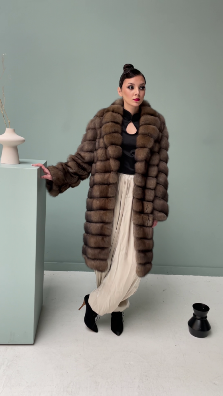 шуба из соболя купить москва классика