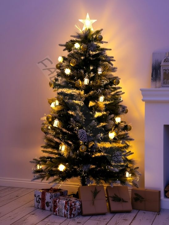 Ёлка светодиодная «Пушистая» 180 см, диаметр нижнего яруса 95 см, 185 веток, 8 режимов, свечение тёплое белое