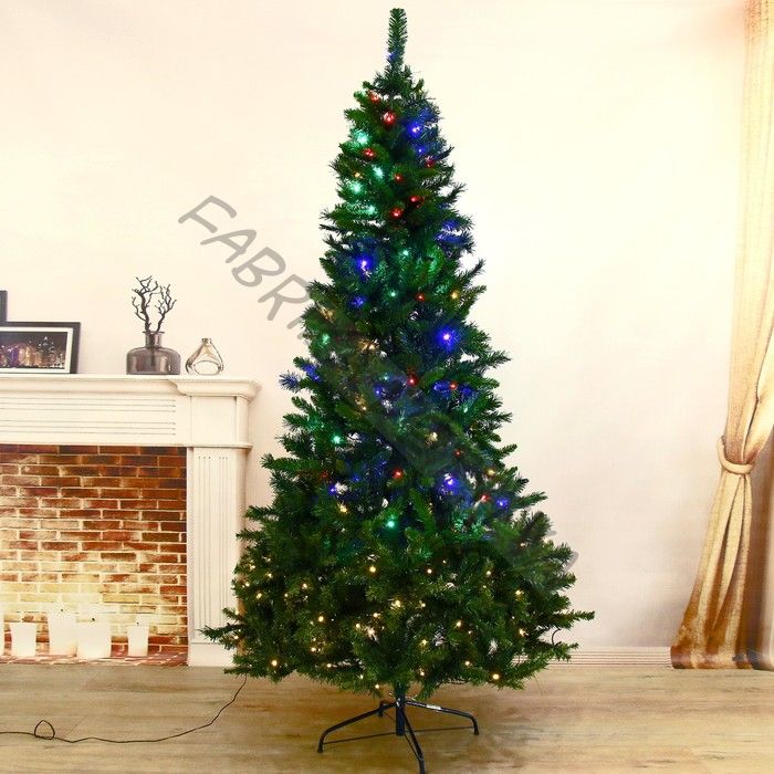 Ёлка светодиодная «Эксклюзив классик» 210 см, 982 ПВХ веток, свечение мульти