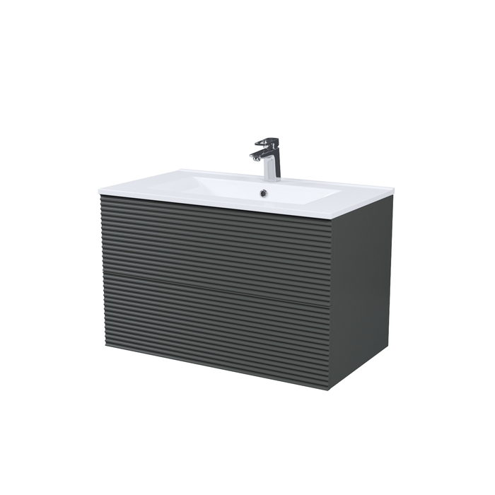 Тумба с умывальником, подвесная, 80 см, темно-серый, Bild, IDDIS, BIL80G0i95K