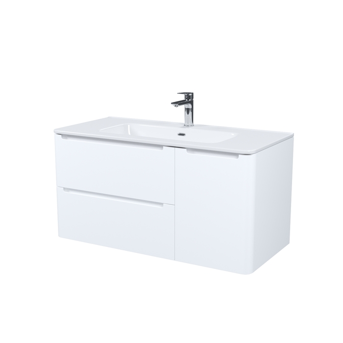 Тумба с умывальником, подвесная, 100 см, белая, Edifice, IDDIS, EDI10W1i95K