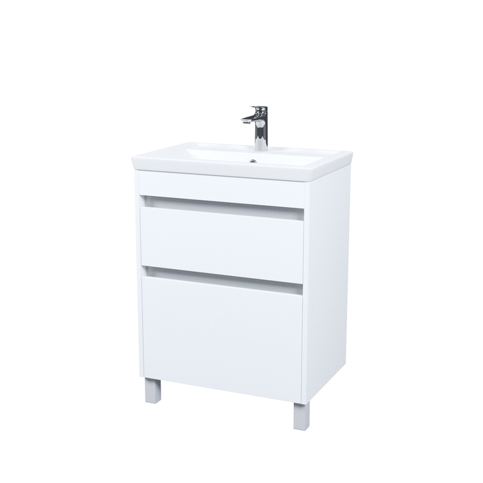 Тумба с умывальником, напольная, 60 см, белый, Zodiac X, IDDIS, ZDX60WFi95K