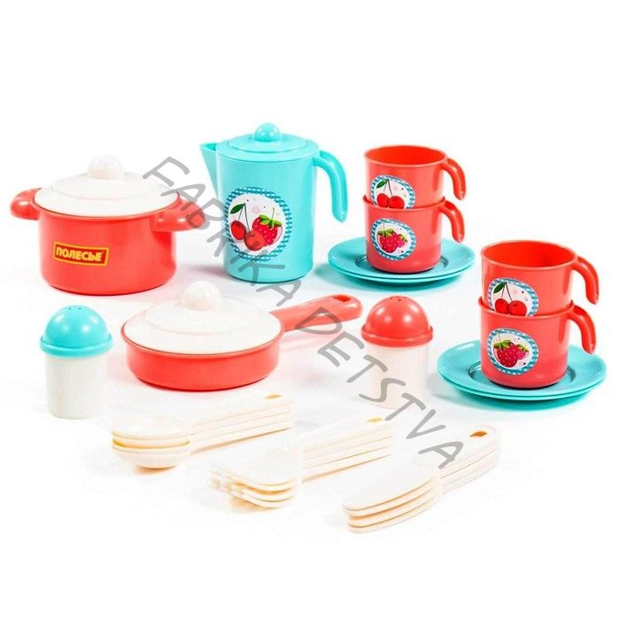 Набор детской посуды «Настенька», на 4 персоны, 28 предметов