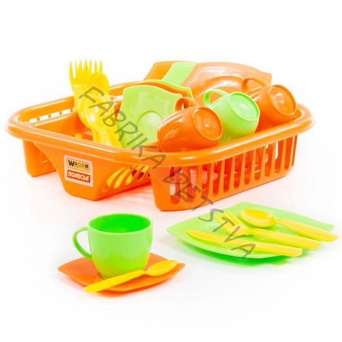 Набор детской посуды «Алиса», с сушилкой на 4 персоны, 30 предметов