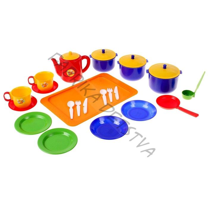 Посуда для кукол «Хозяюшка», большой набор, 21 элемент