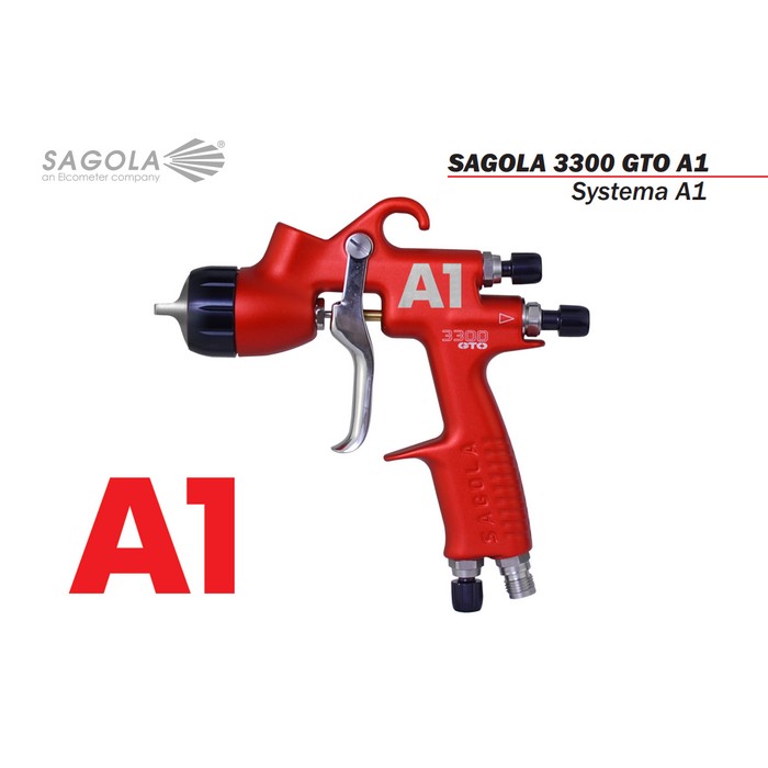 А1 Sagola 3300 TECH 1.3 RED Краскопульт пневматический, дюзой 1.3