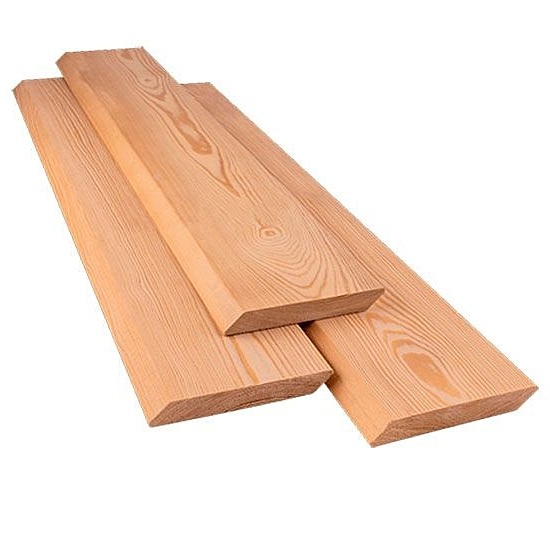 Планкен скошенный из лиственницы 20*140 мм сорт: Экстра