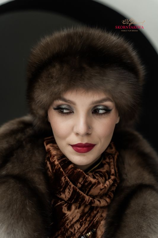 Меховая повязка из соболя на голову