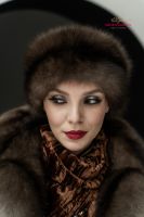 Меховая повязка из соболя на голову