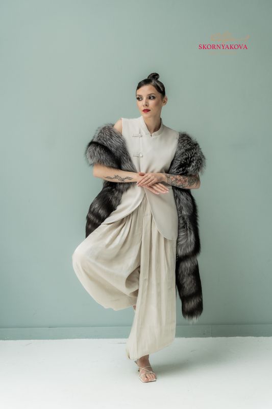 Двусторонний палантин из лисы Эксклюзив Акция