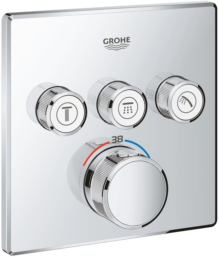 29126000 Grohtherm SmartControl Внешняя часть термостатического смесителя на 3 выхода, хром