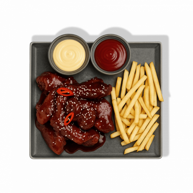 Киллограммовое плато куриных крылышек