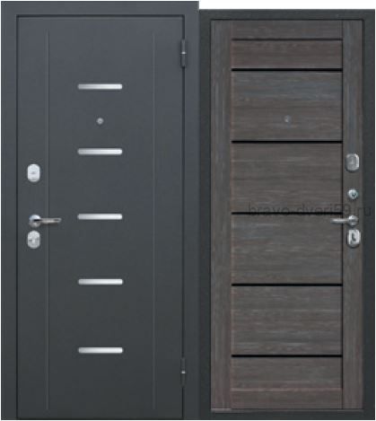 Гарда  Серебро 7,5  Дуб Неаполь Грей Царга   входная дверь в квартиру