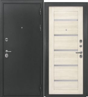 ЛЮКС 2 Pro Антик серебро/ Лиственница беленая трехконтурная входная дверь