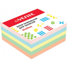 Блок бум цв 9*9*5см deVENTE непроклеенный 5цв 10 слоев