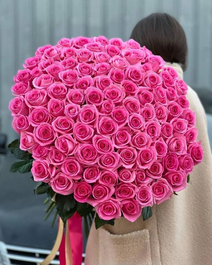 Букет "101 розовая роза"