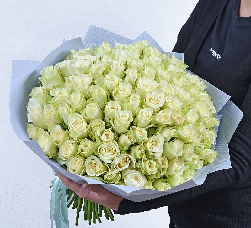 Букет "101 белая роза"