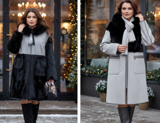 Дубленка двусторонняя женская ​51342