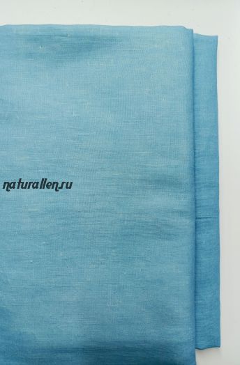 Пододеяльник из 100% льна  " Голубой" (1,5 сп)