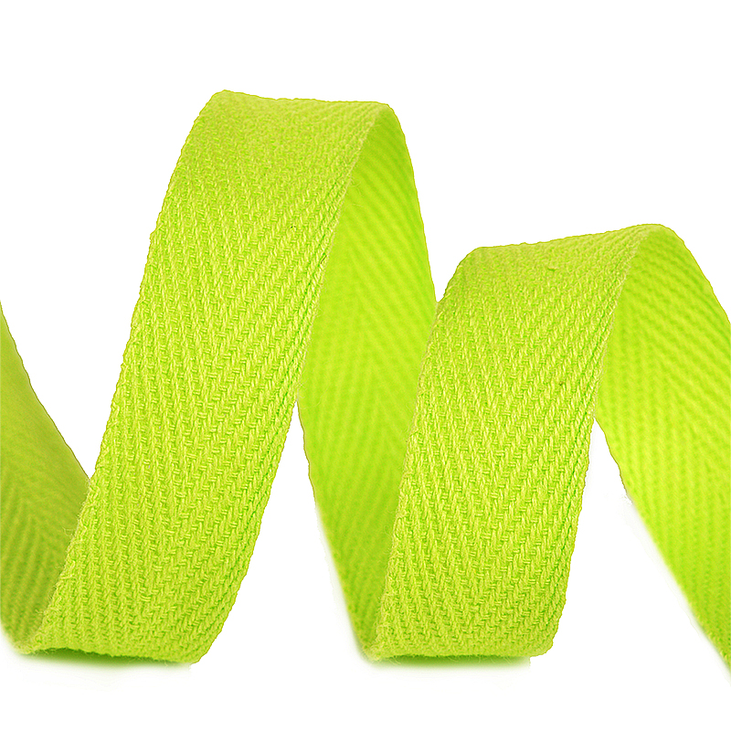 Тесьма киперная  хлопок цвет 6445 салатовый  Разная ширина TBY.CT6445