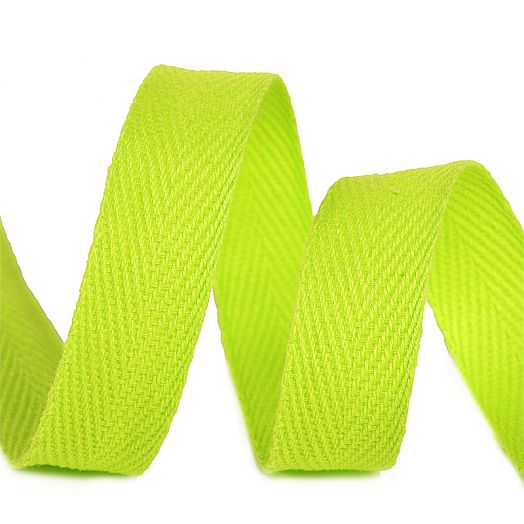 Тесьма киперная  хлопок цвет 6445 салатовый  Разная ширина TBY.CT6445