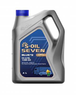 S-OIL 7 BLUE #9 CI-4/SL 10W-40, 4л