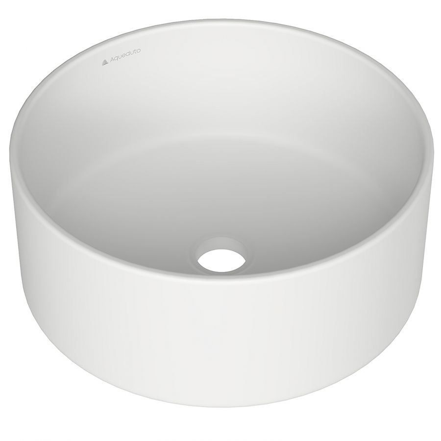 Aqueduto ESPIRAL Раковина накладная круглая D400, белый матовый