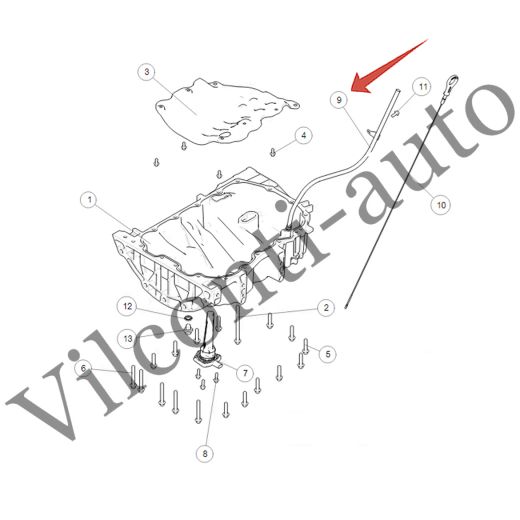 КАНАЛ МАСЛЯНОГО ЩУПА TANK 500 1009600XEZ01 100% ОРИГИНАЛ