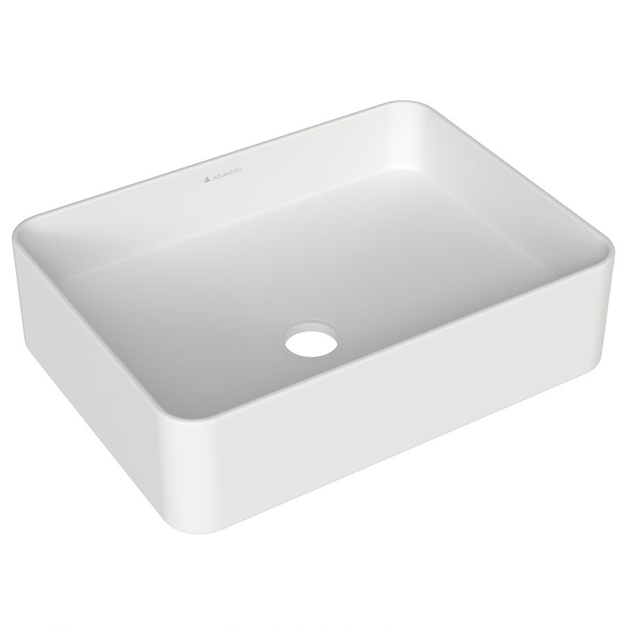 Aqueduto ESPIRAL Раковина накладная прямоугольная 370*500, белый матовый