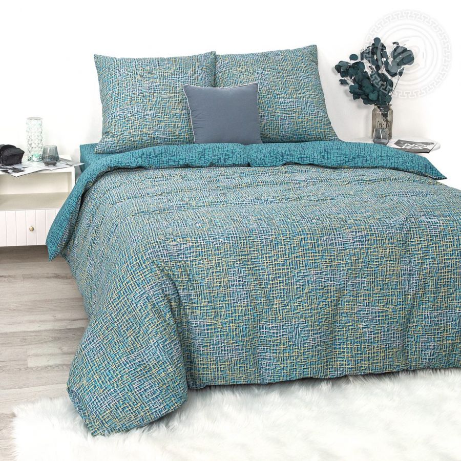 «Структура» (DE LUXE) постельное белье Поплин Евро