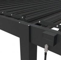 Пергола биоклиматическая Aquaviva Авангард, монтаж к стене (электрическое управление ламелями)