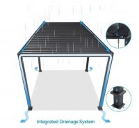 Пергола биоклиматическая Aquaviva Авангард, монтаж к стене (электрическое управление ламелями)